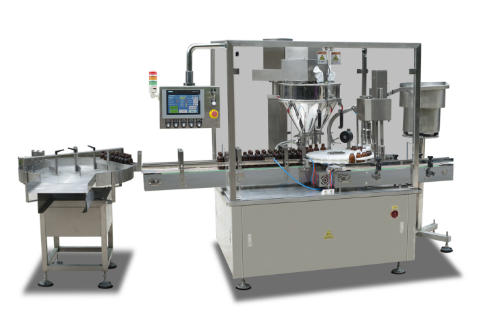High-speed powder filling and capping machine