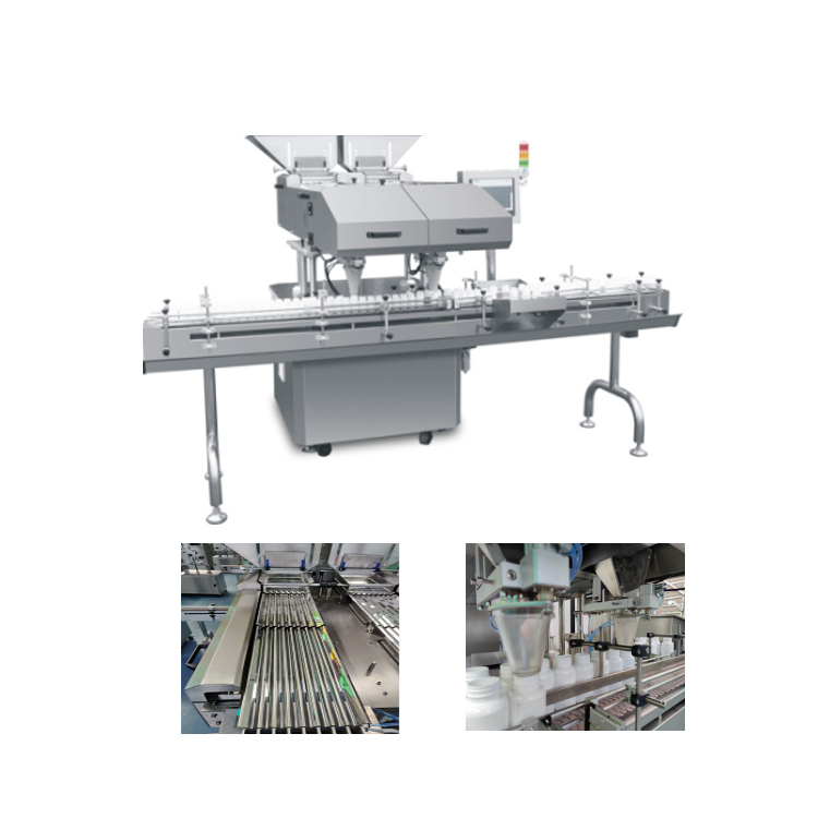 Automatic Capsule Bottle Counting Filling Labeling Machine Line 